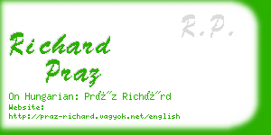 richard praz business card